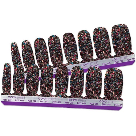 *Retired* Color Street: Broadway Glimmer | Black Multicolor Glitter Sparkle - Picture 14 of 14